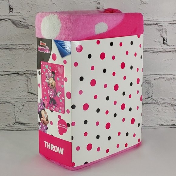 'MINNIE MOUSE' PLUSH THROW BLANKET "DISNEY" - Picture 4 of 16